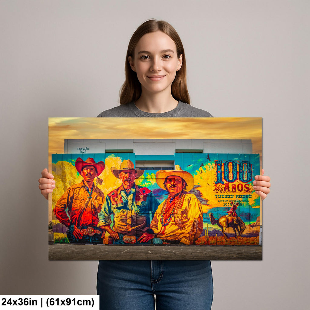 Tucson Mural - Tucson Rodeo Centennial Mural, Photography Print Wall Art
