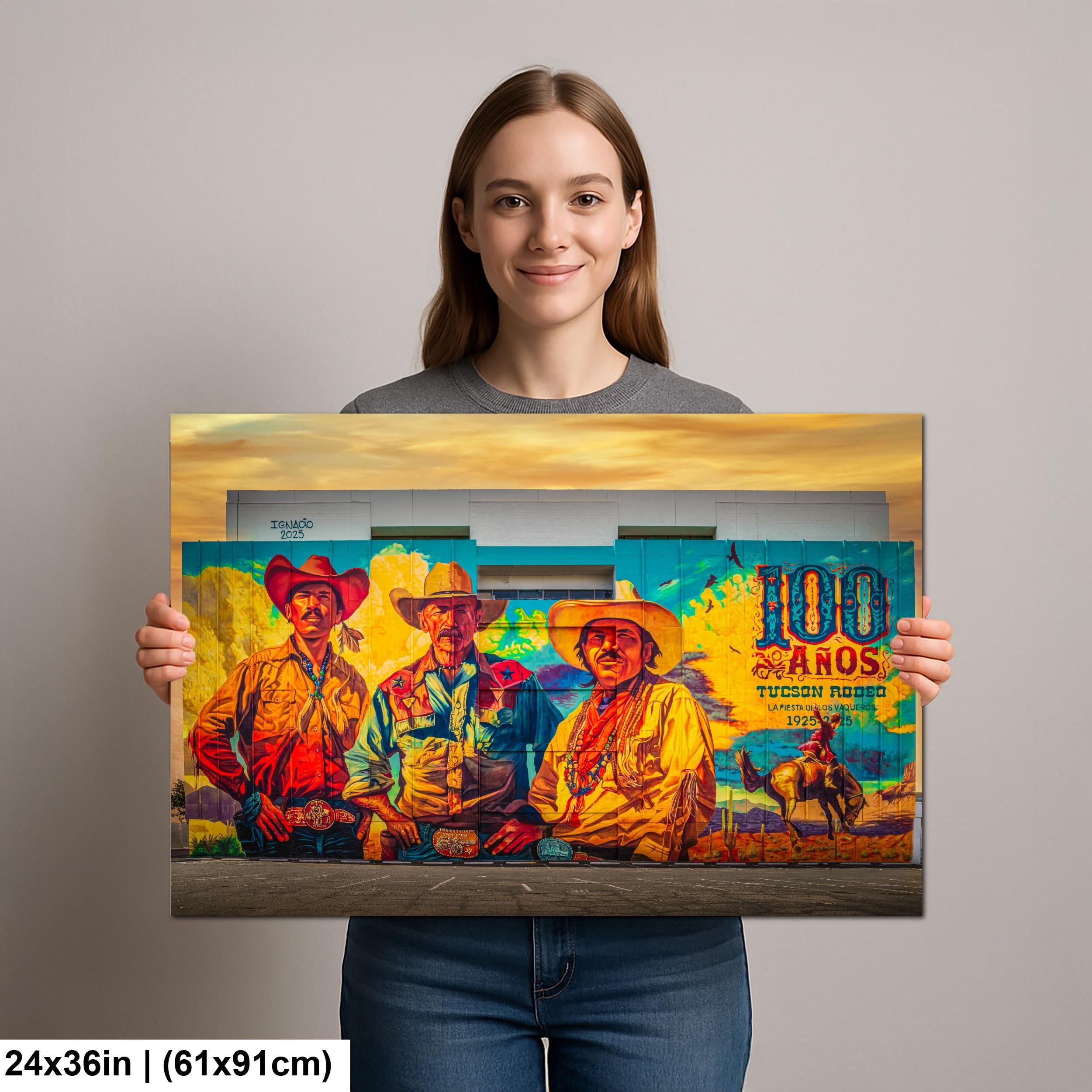 Tucson Mural - Tucson Rodeo Centennial Mural, Photography Print Wall Art