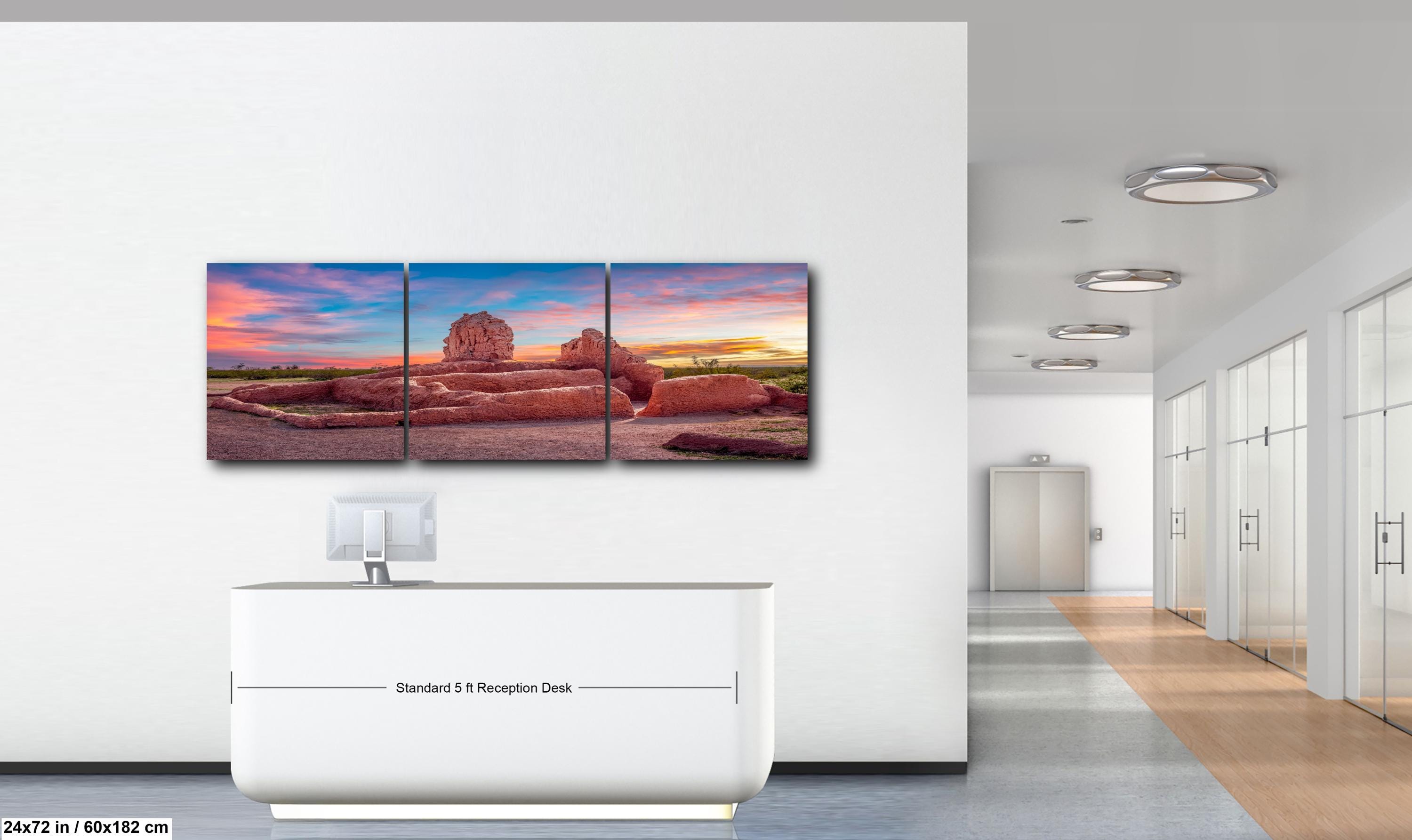 Casa Grande Ruins National Monument at Sunset, Coolidge Arizona, Photography Print Wall Art