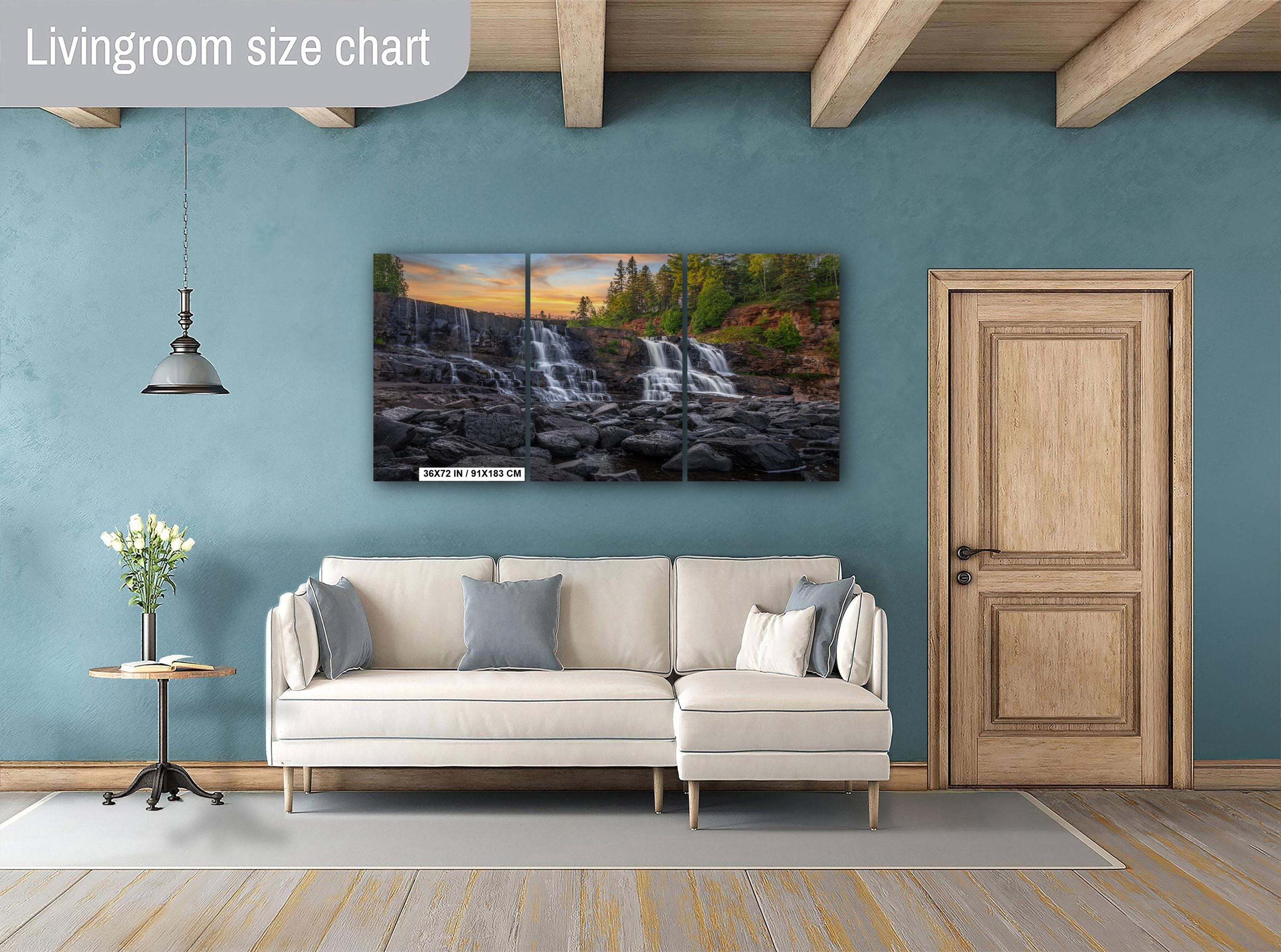 Gooseberry Falls Watercolor Style: Minnesota State Park Photography Wall Art