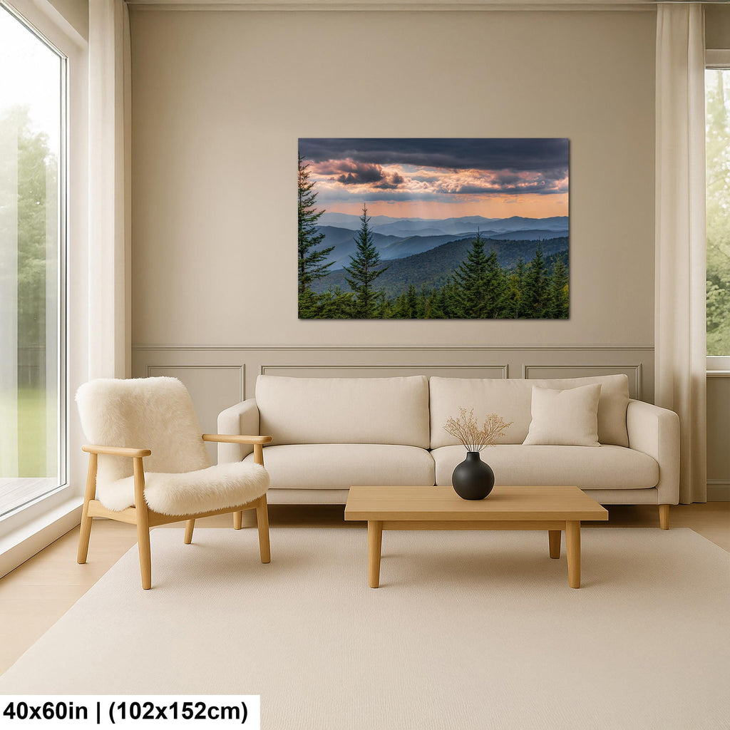 Ridge After Ridge: Great Smoky Mountains Tennessee Landscape Photo Wall Art