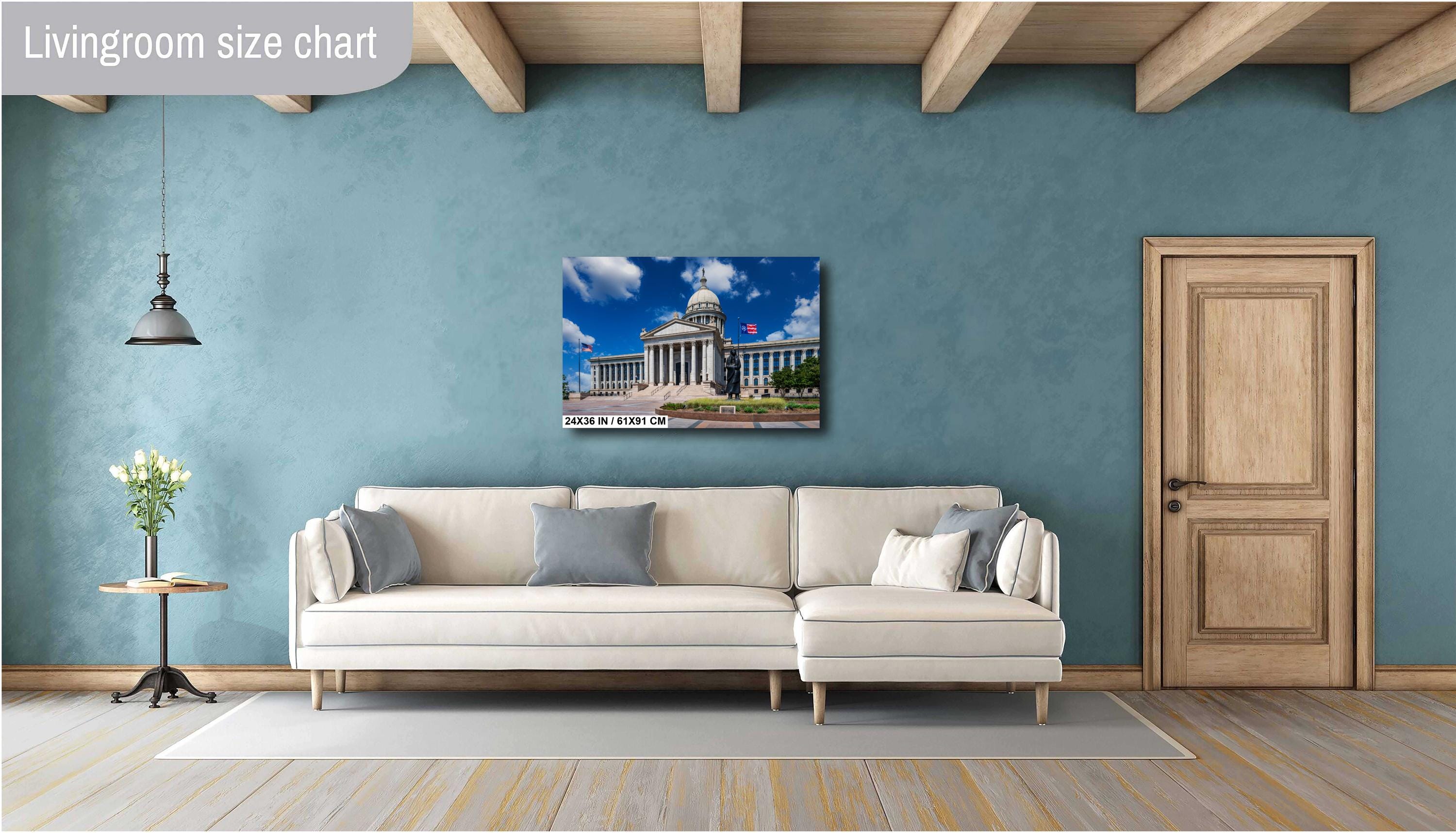 Oklahoma State Capitol Building Art Print: OKC Patriotic Photography
