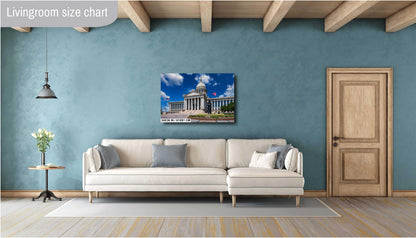 Oklahoma State Capitol Building Art Print: OKC Patriotic Photography