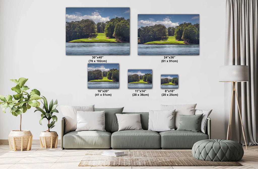 Gorgeous Golf Green at The Cliffs at Keowee Vineyards Seen From Lake Keowee South Carolina Print Wall Art Aluminum/Acrylic/Metal/Canvas