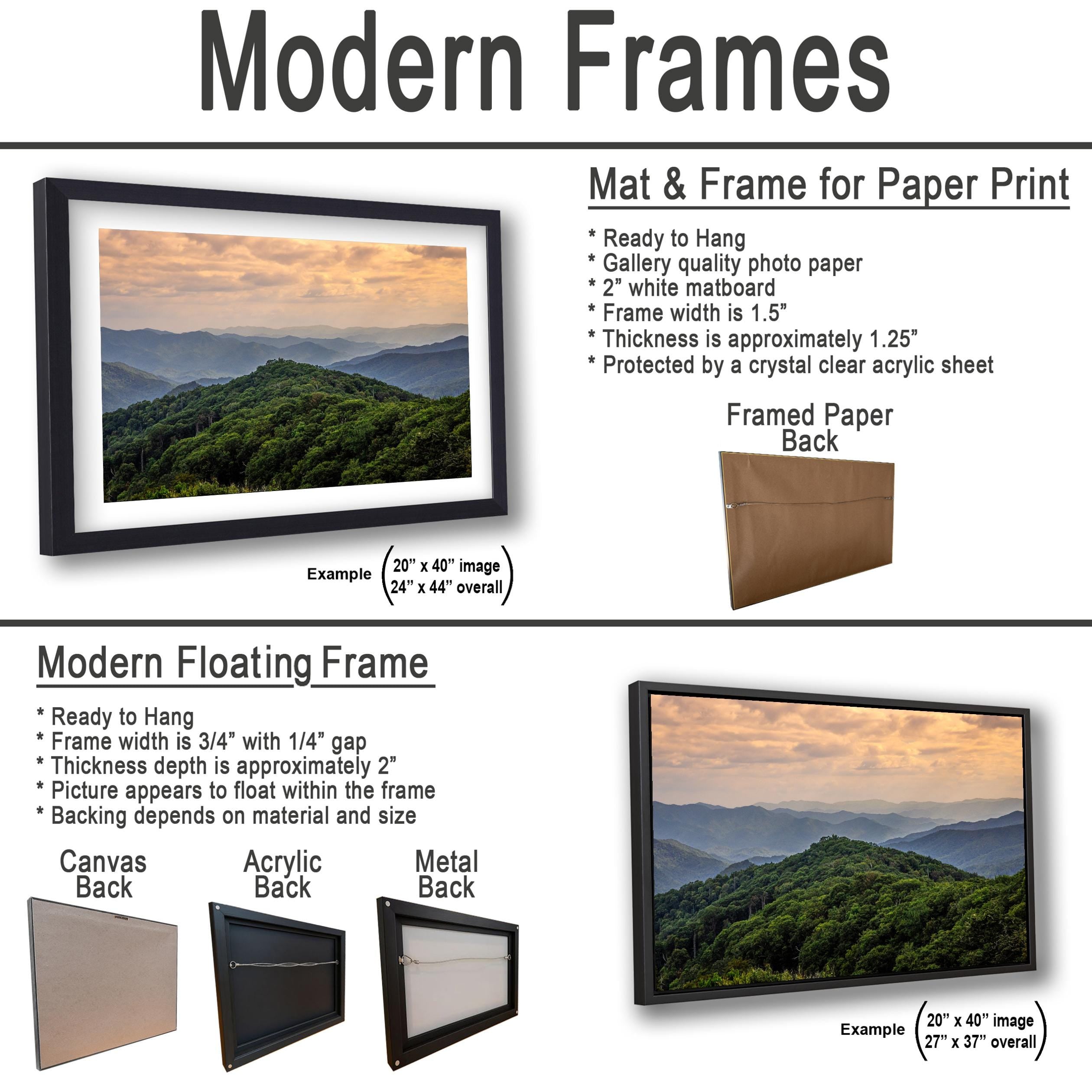 Layered Blue Majesty: Great Smoky Mountains Tennessee Photography Wall Art