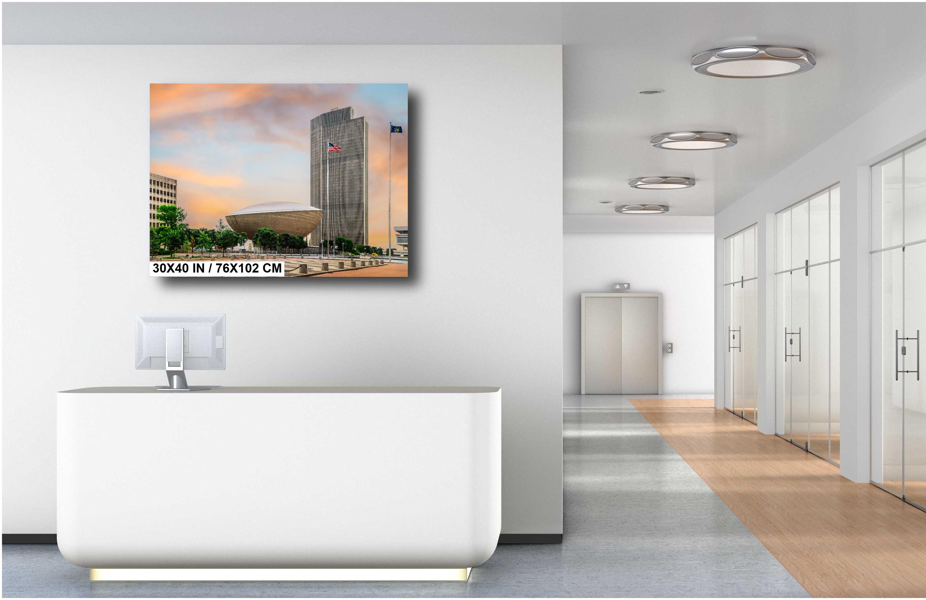 The Egg Albany NY Print: Empire State Plaza Architecture Photography