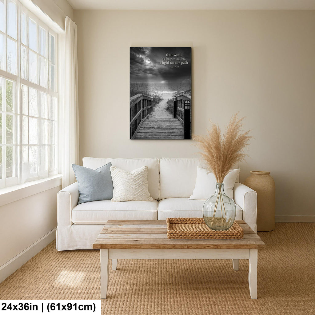 Psalm 119:105 Wall Art - Florida Coastal Photography | Beach Path Faith Decor