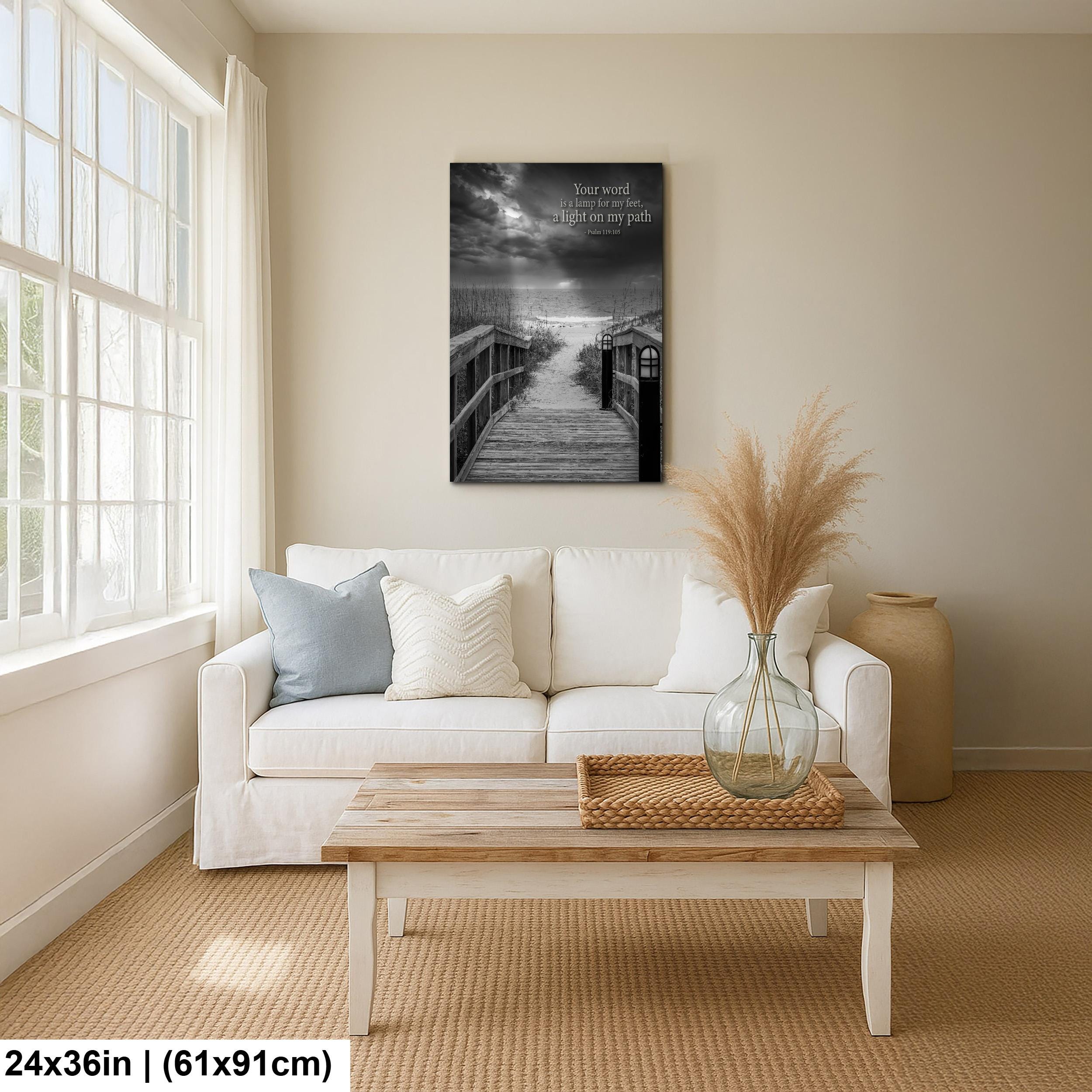 Psalm 119:105 Wall Art - Florida Coastal Photography | Beach Path Faith Decor