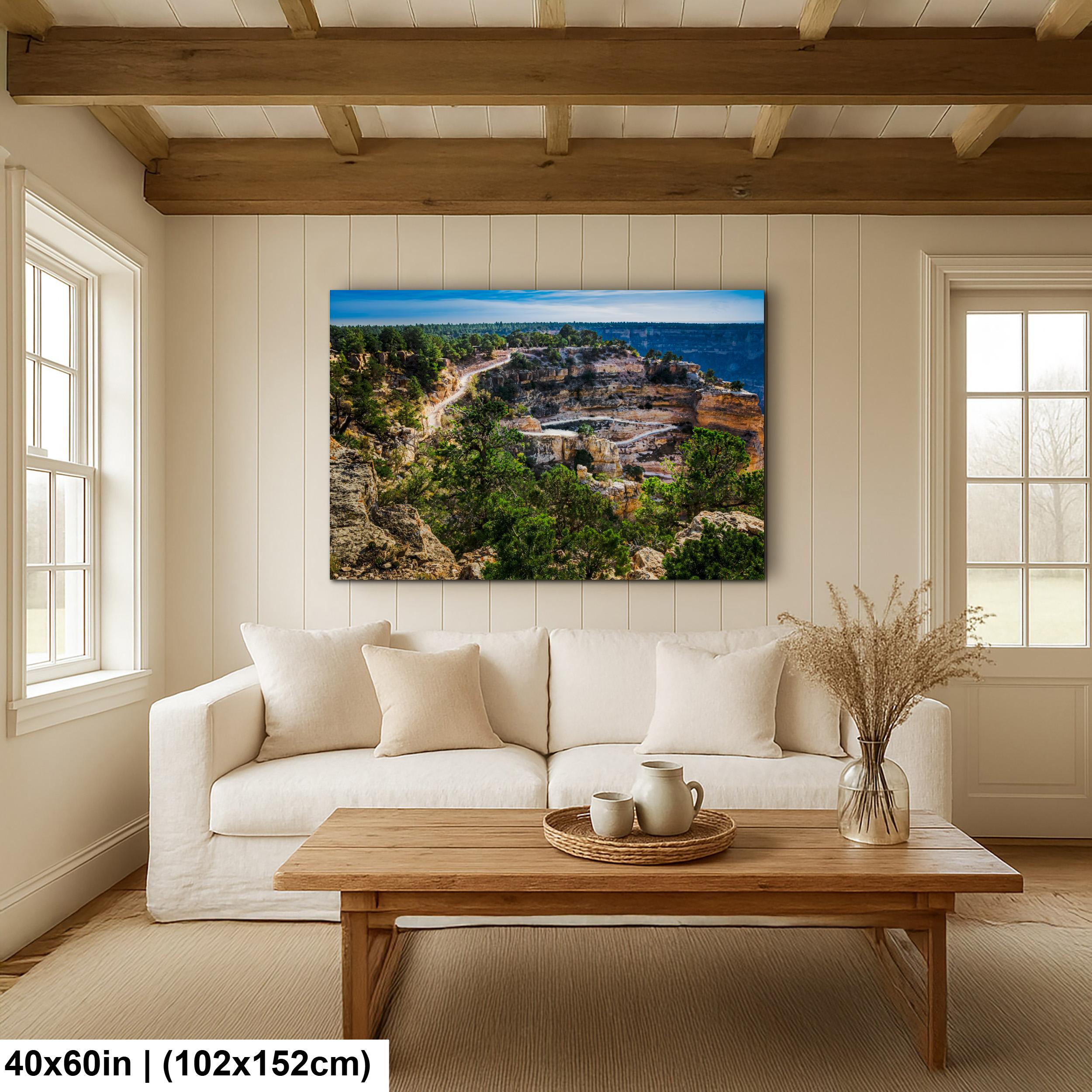 Bright Angel Trail Switchbacks, Grand Canyon South Rim Arizona Wall Art, Canyon Hiking Photography Print