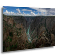 Gunnison River winding through the rugged cliffs of Black Canyon, Colorado.