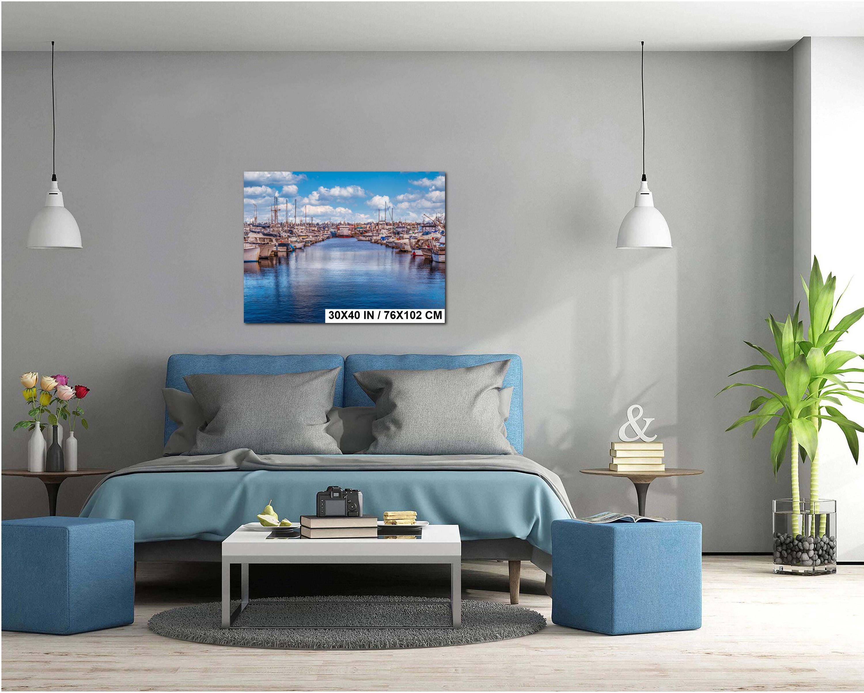Seattle Fishermen's Terminal Art: Nautical Marina Print Wall Decor