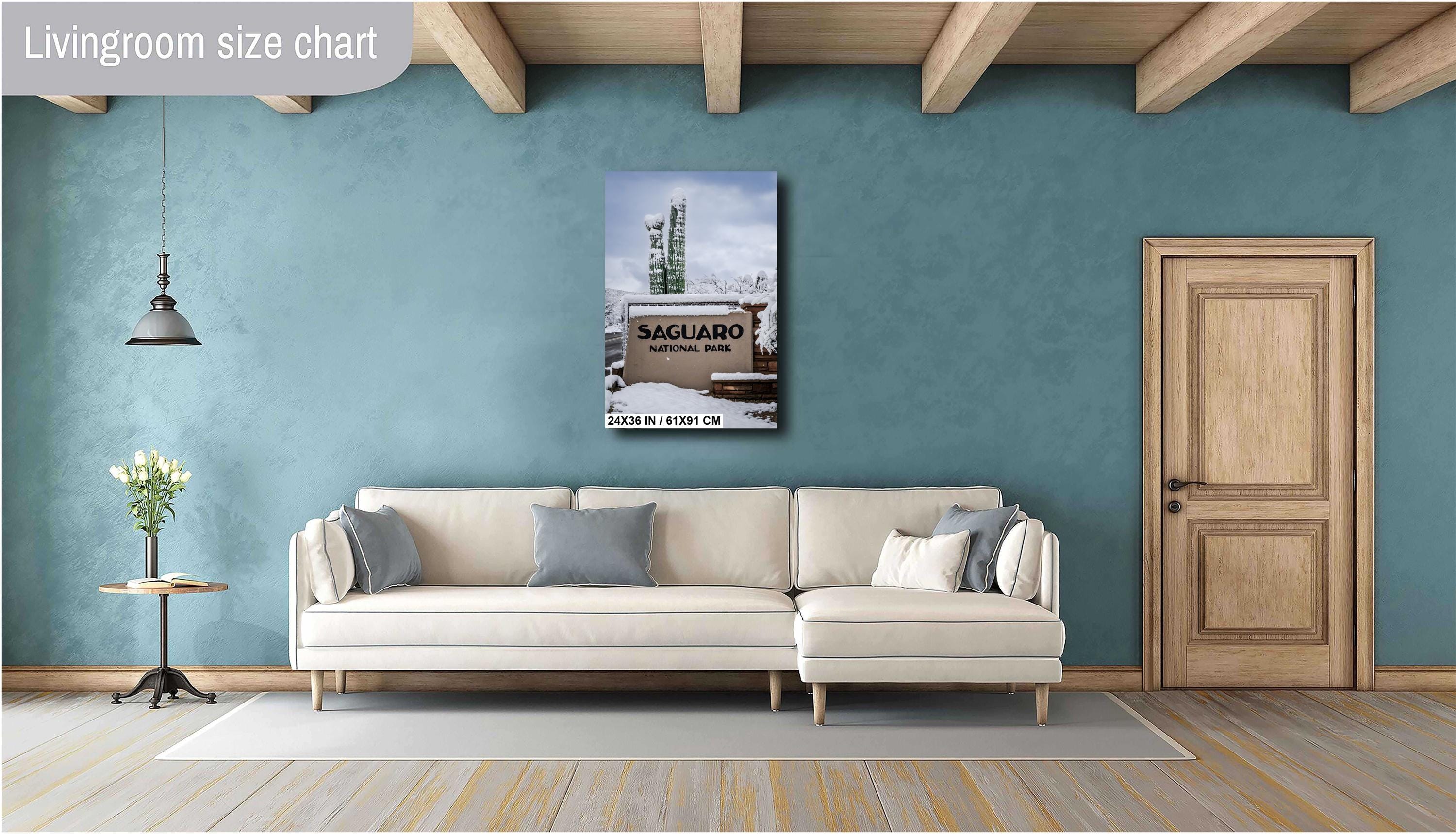 Saguaro National Park Winter Snow Cactus Print: Arizona Desert Wall Art