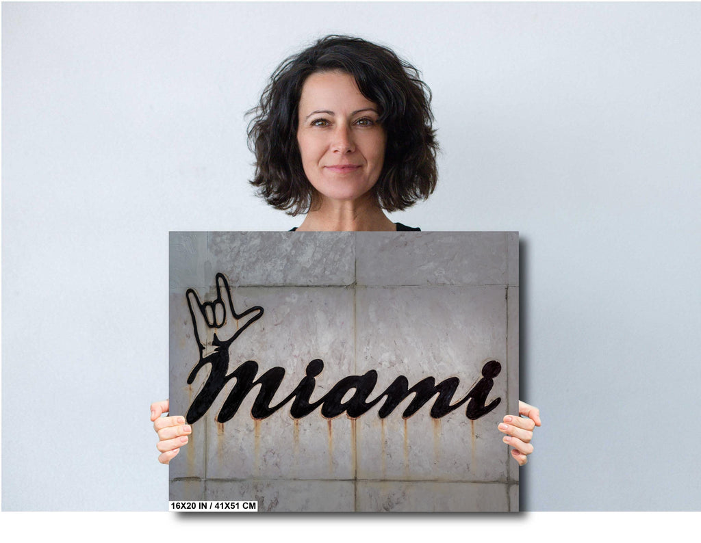Miami Vibes Sign: Miami’s Urban Wall in Florida Print Wall Art Photography Home Decor Aluminum/Acrylic/Metal/Canvas