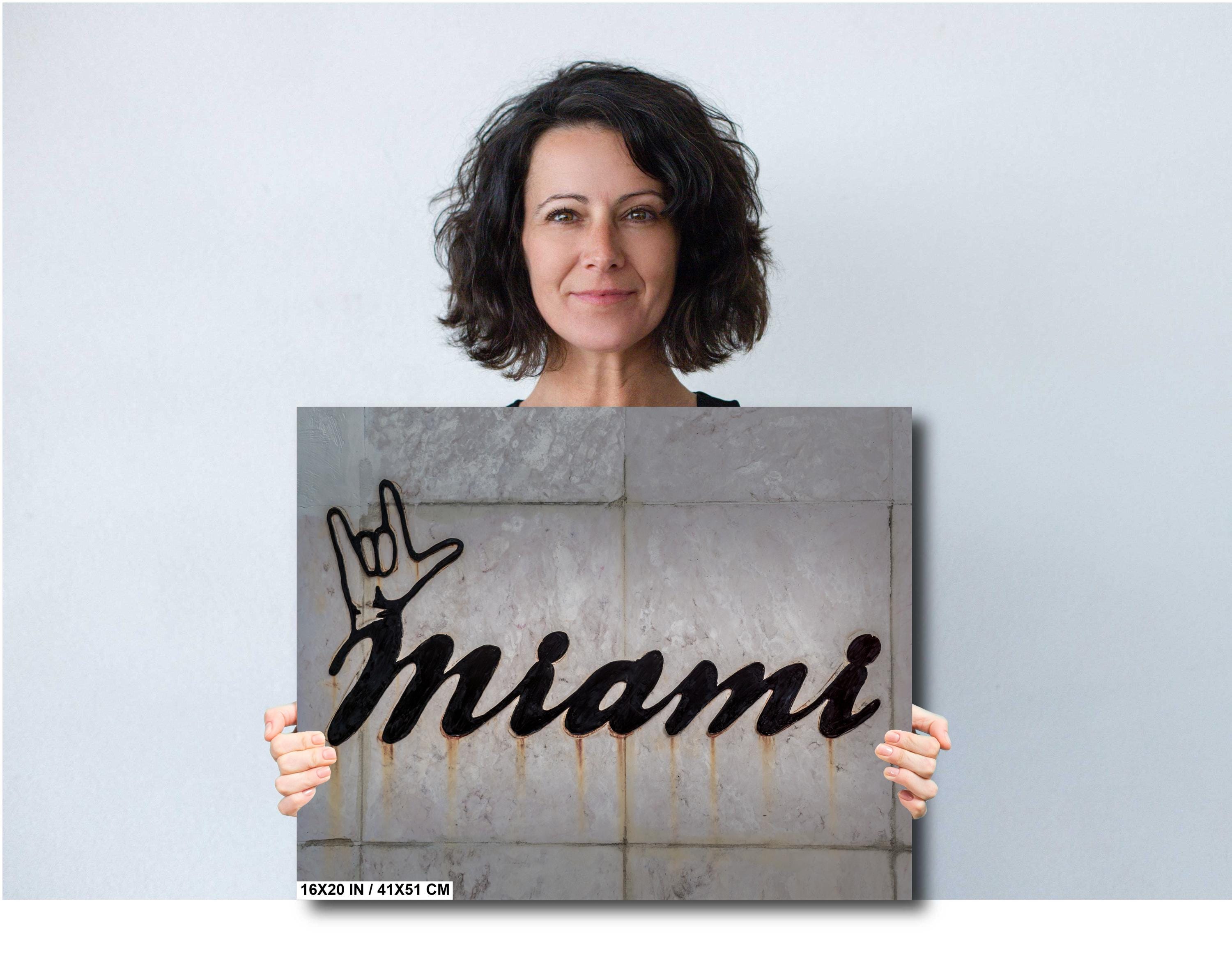 Miami Vibes Sign: Miami’s Urban Wall in Florida Print Wall Art Photography Home Decor Aluminum/Acrylic/Metal/Canvas