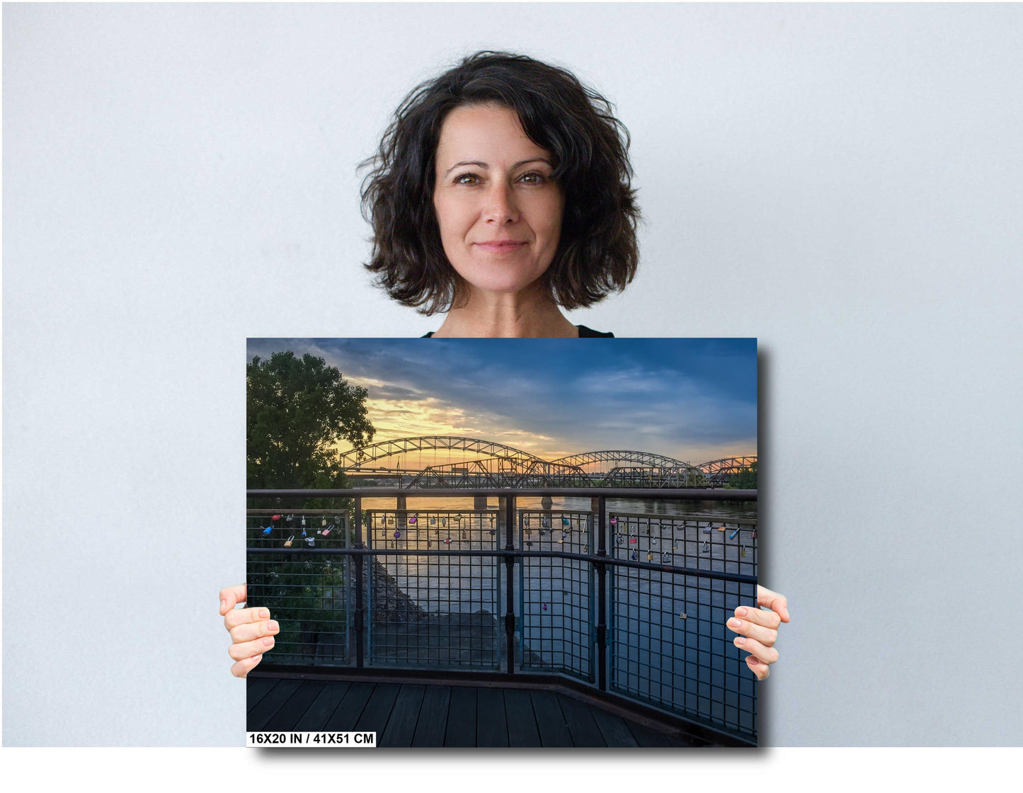 Kansas City Bridge Riverfront Locks of Love Photography Wall Art