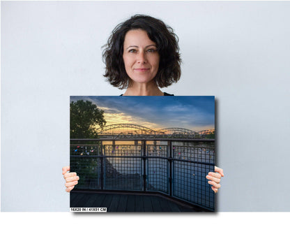 Kansas City Bridge Riverfront Locks of Love Photography Wall Art