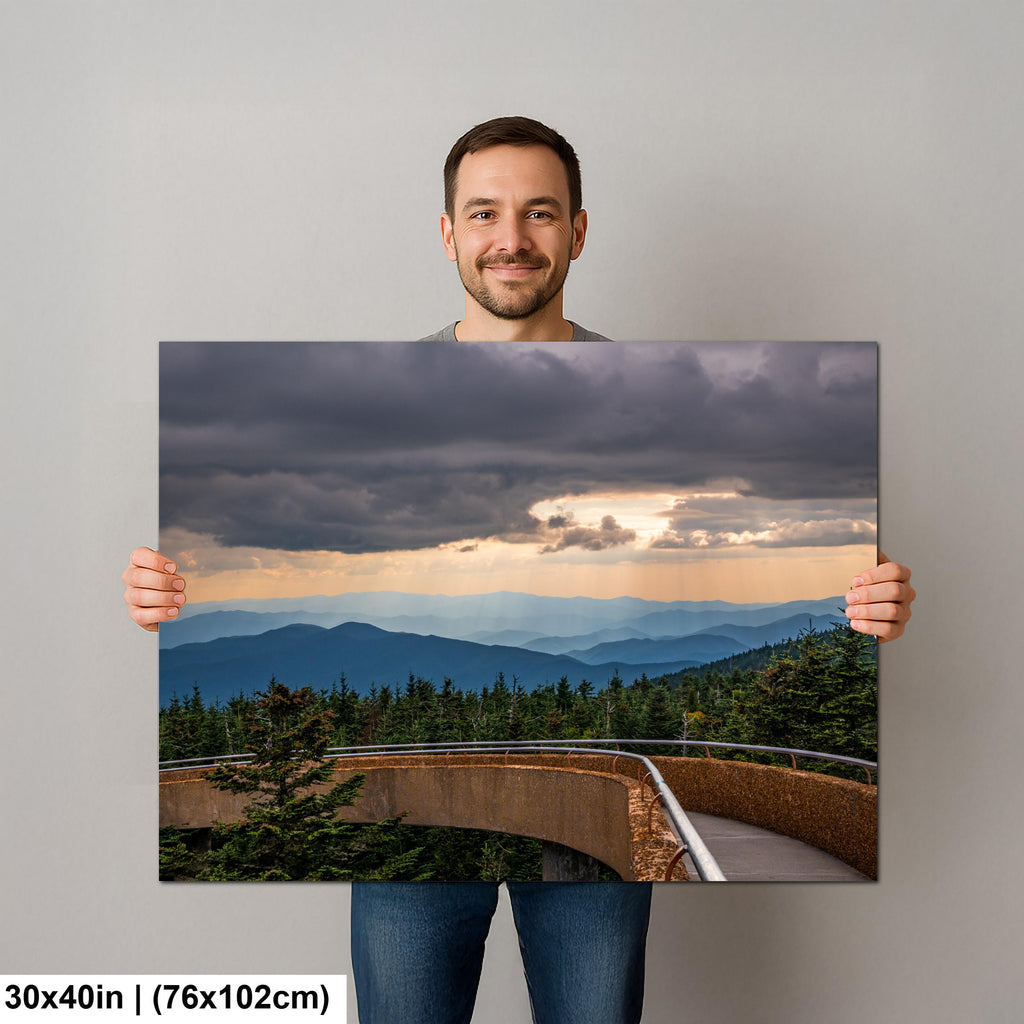Storm's Light: Clingmans Dome Great Smoky Mountains Tennesse Photo Wall Art