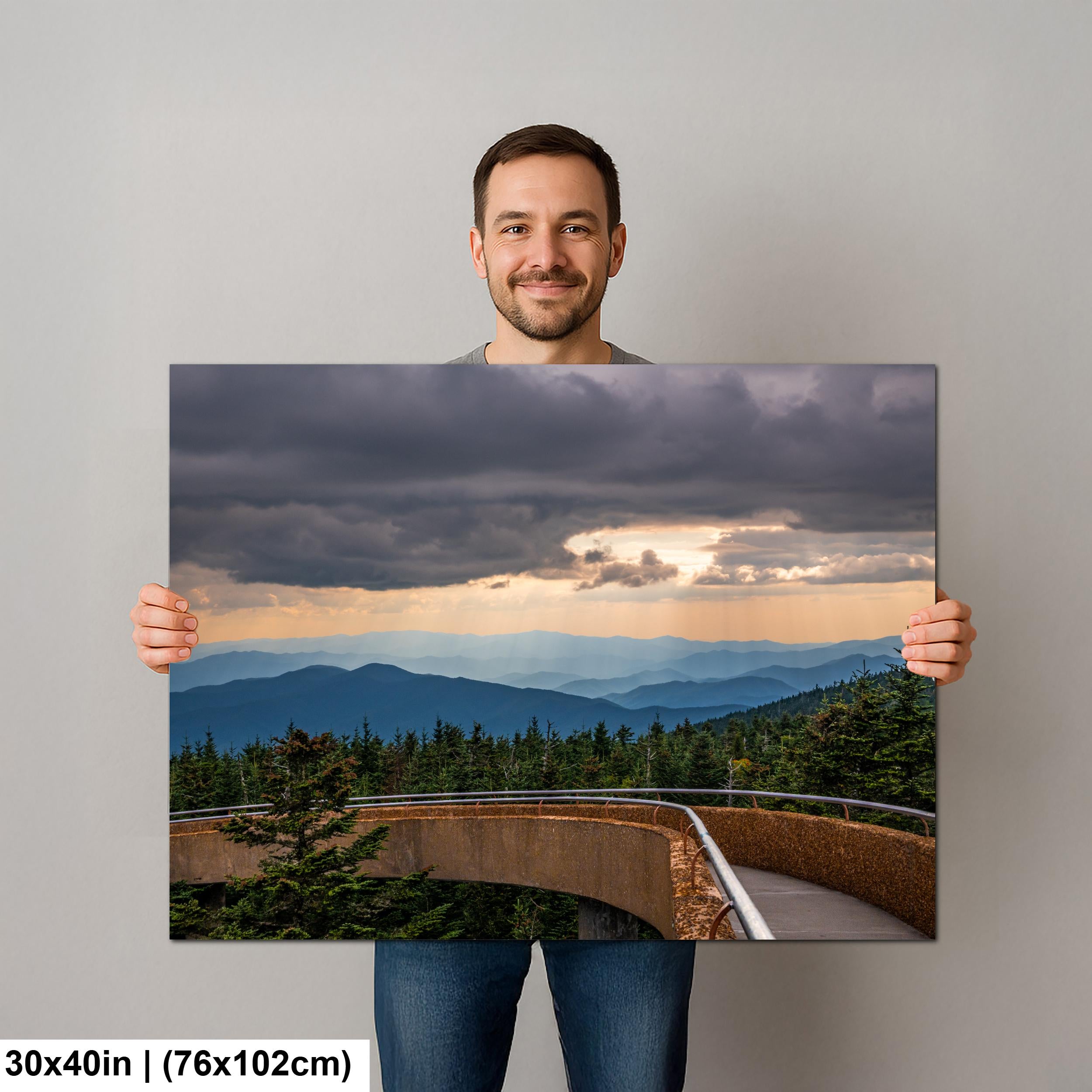 Storm's Light: Clingmans Dome Great Smoky Mountains Tennesse Photo Wall Art