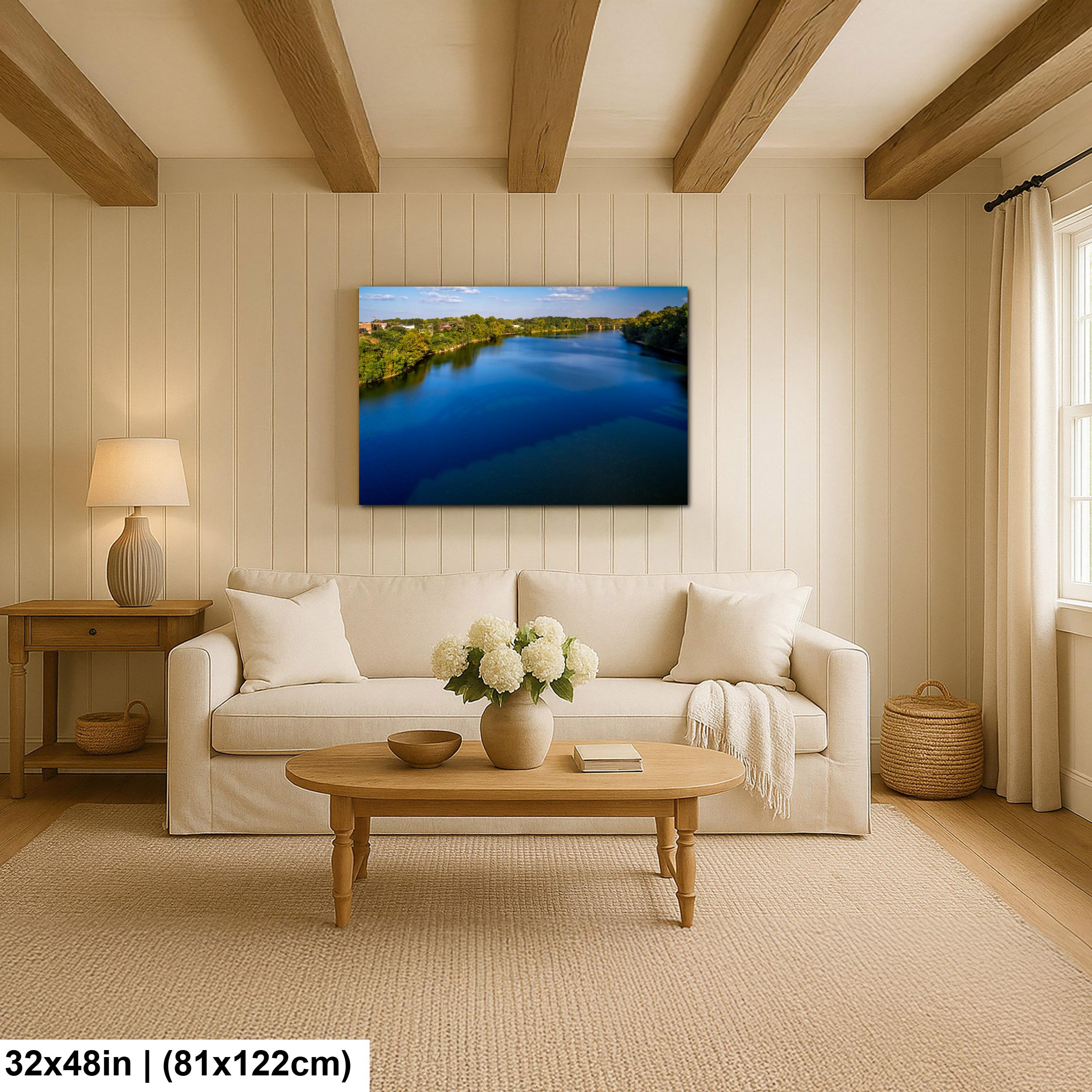 Selma Alabama River Bridge Reflection Photography Wall Art