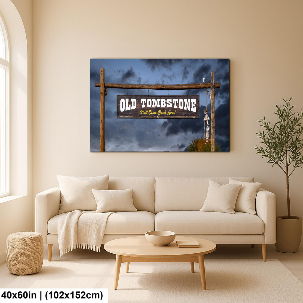 Old Tombstone Sign Wild West Entrance Landmark Arizona Photography Wall Art