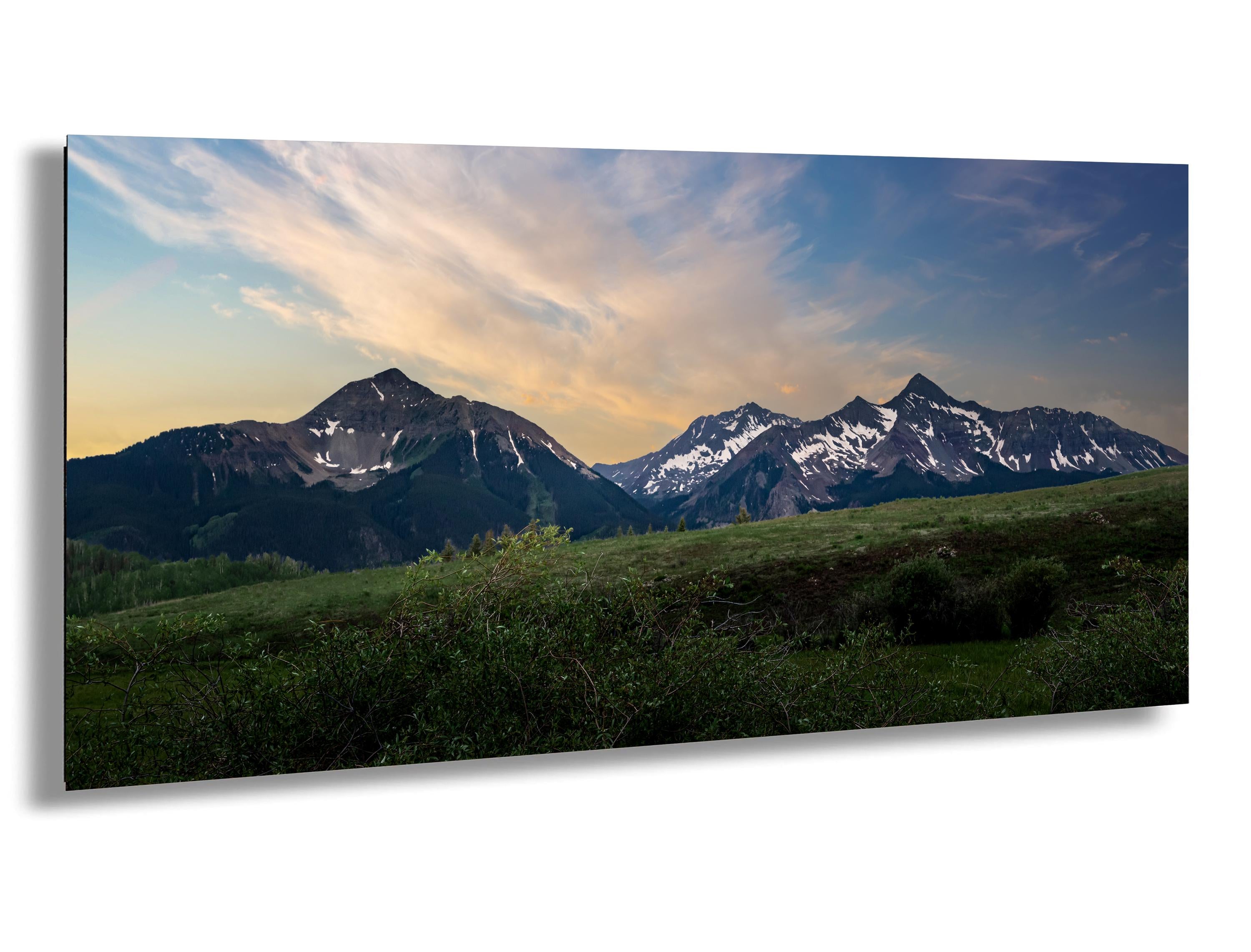 Telluride Colorado Sunset Print, Snowcapped San Juan Mountains Wall Art