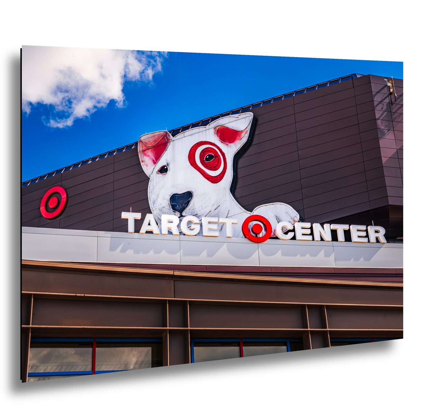 Target Center Bullseye Dog Mural, Minneapolis Minnesota Arena Wall Art, Timberwolves Lynx Basketball Photography Print