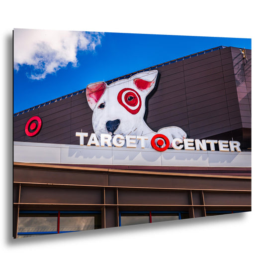 Target Center Bullseye Dog Mural, Minneapolis Minnesota Arena Wall Art, Timberwolves Lynx Basketball Photography Print