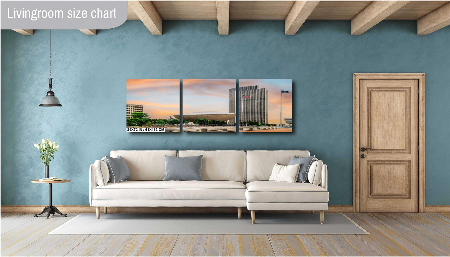 A Curve of Innovation: The Egg at Empire State Plaza Albany, New York Print Wall Art Architecture Photography Aluminum/Acrylic/Metal/Canvas