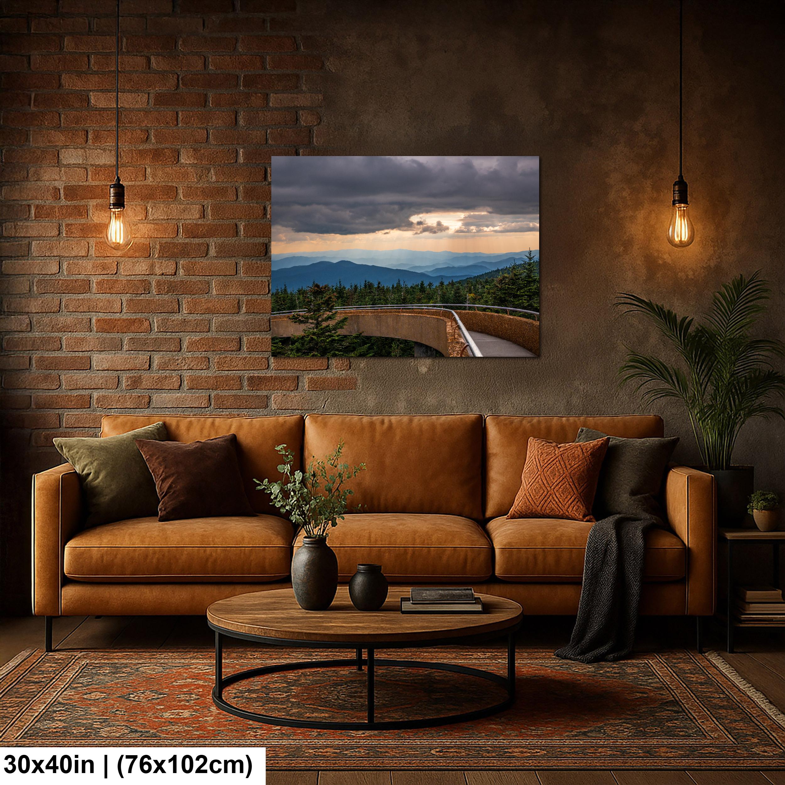 Storm's Light: Clingmans Dome Great Smoky Mountains Tennesse Photo Wall Art