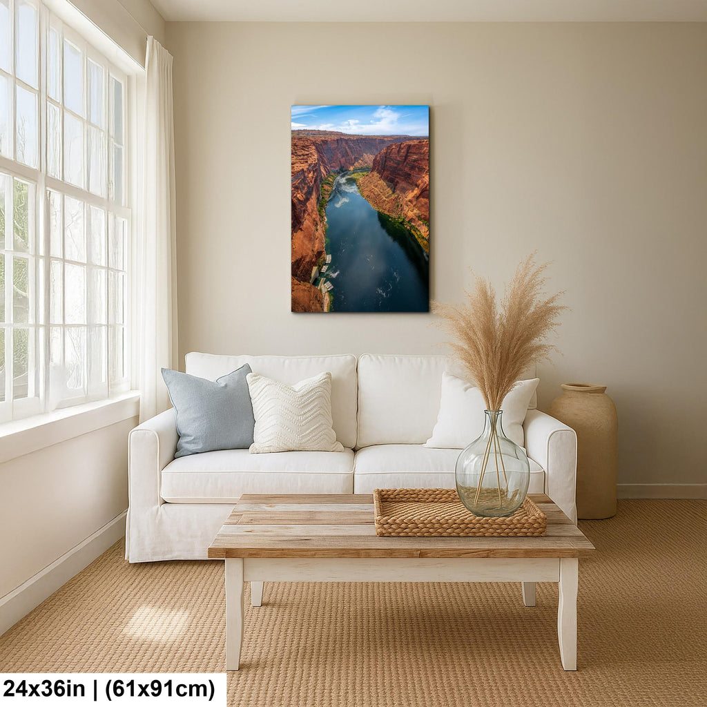Colorado River Through Glen Canyon Cliffs Page Arizona Photography Print, Southwest Wall Art