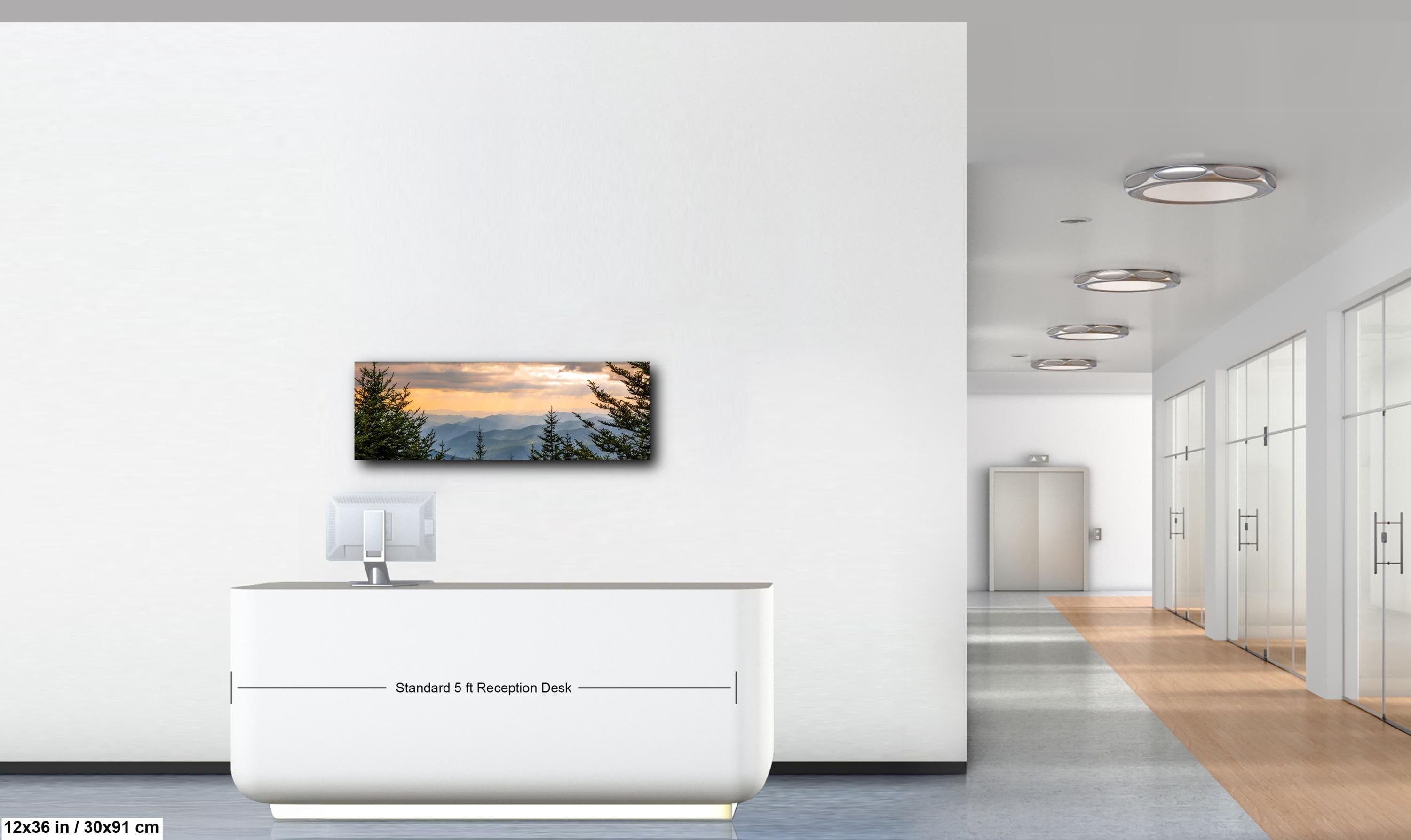 Mountain Glow: Sun Rays Great Smoky Mountains National Park Photo Wall Art