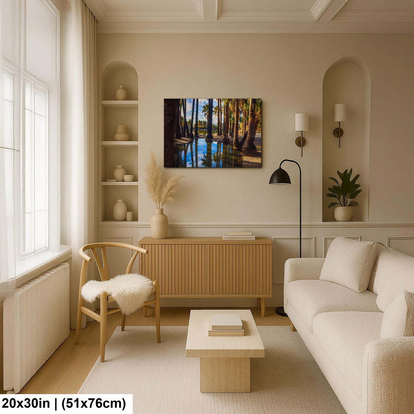 Agua Caliente Park Palm Tree Oasis Reflections - Tucson Arizona Photography Print