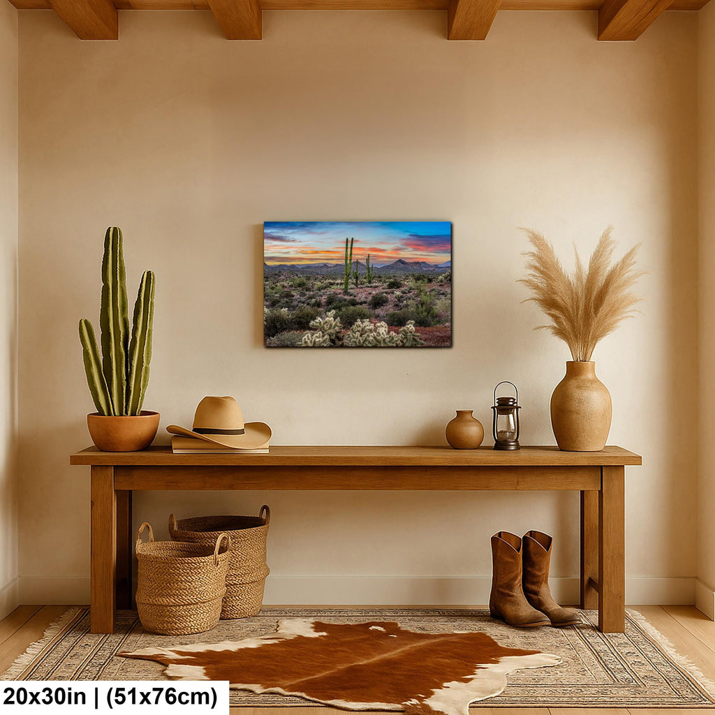Sonoran Desert Sunset, Lost Dutchman State Park Arizona Southwest Photography Wall Art