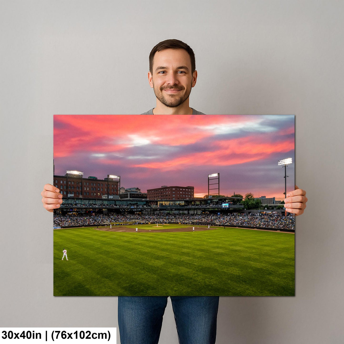 St. Paul Saints Baseball Stadium at Sunset, St. Paul Minnesota Photography Print