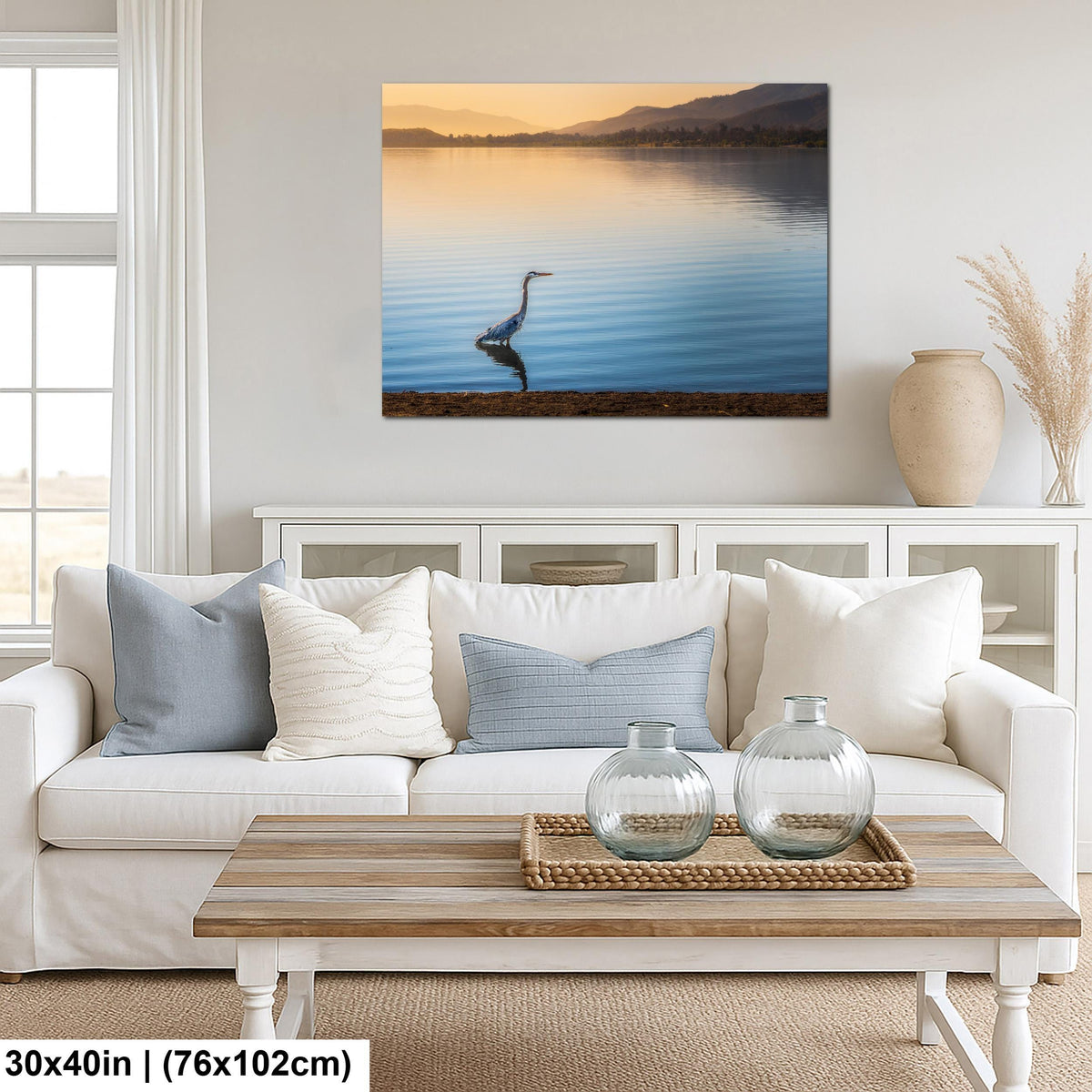 Lakeside Heron: Lake Elsinore California Wildlife Photography Wall Art