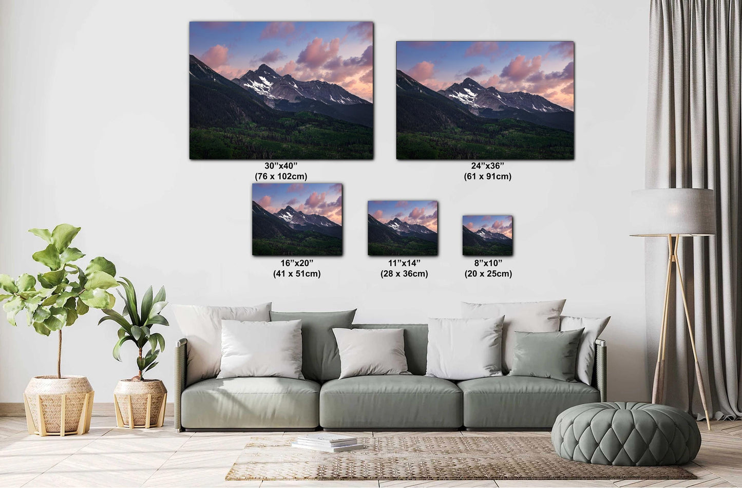 Telluride Sunset Photography Print: San Juan Mountains, Colorado Alpine Landscape
