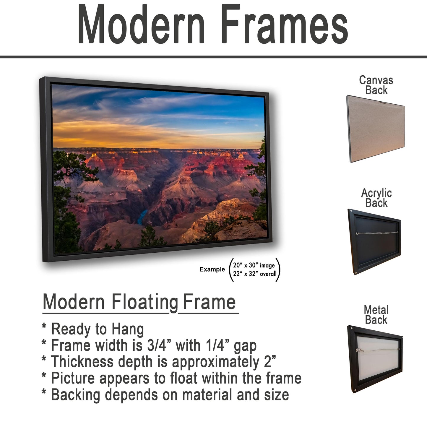 Grand Canyon Sunset Panorama – Colorado River Arizona Photography Wall Art