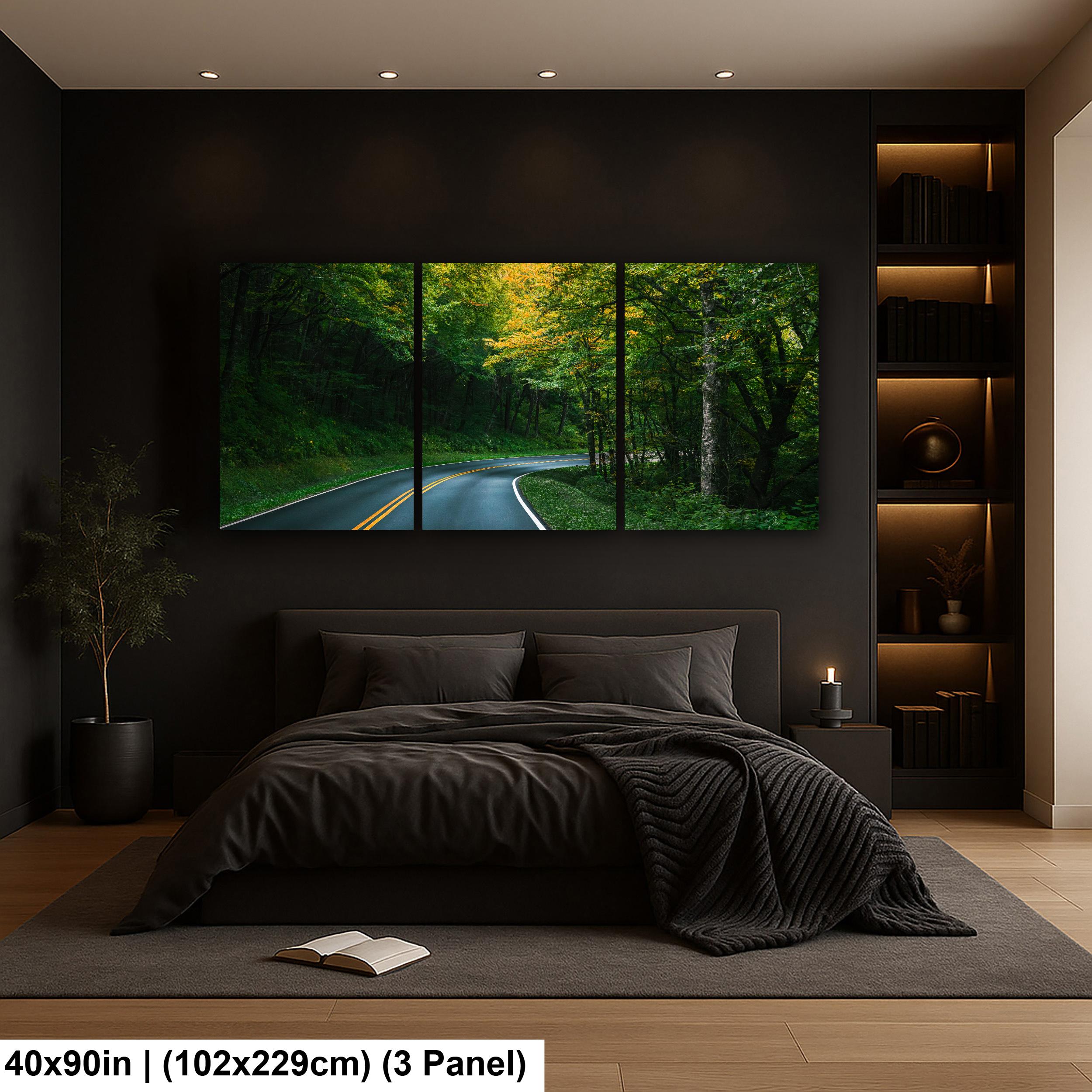 Forest Bend: Great Smoky Mountains National Park Road Photography Wall Art