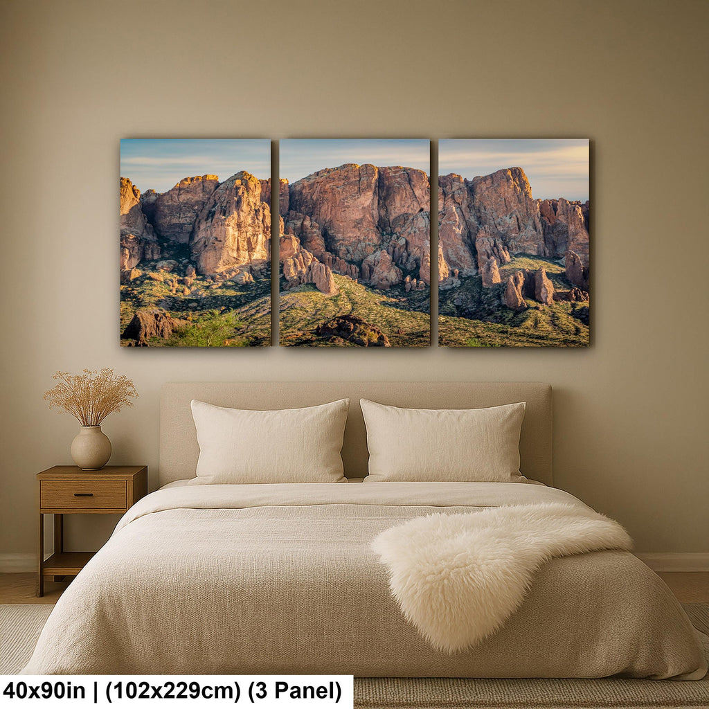 Superstition Mountains Desert Landscape, Lost Dutchman State Park Apache Junction Wall Arty Print