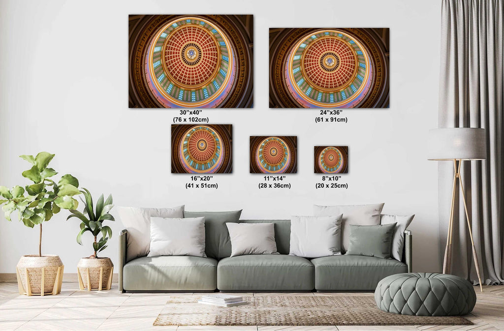 Oklahoma State Capitol Dome Interior Art Print: Architectural Photography
