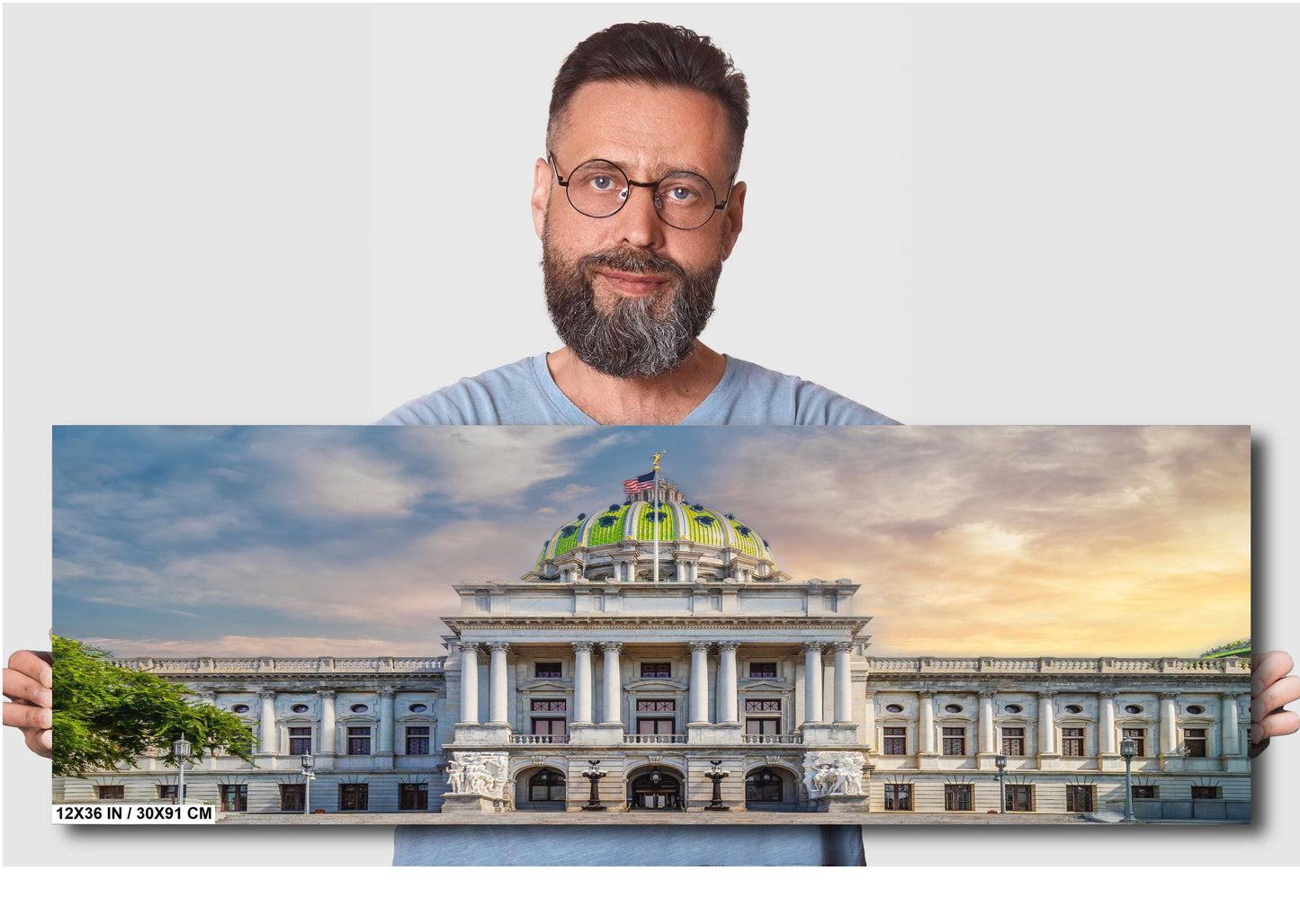 Historic Harrisburg: Pennsylvania State Capitol Complex Print Wall Art Historic Architectural Photography Aluminum/Acrylic/Metal/Canvas