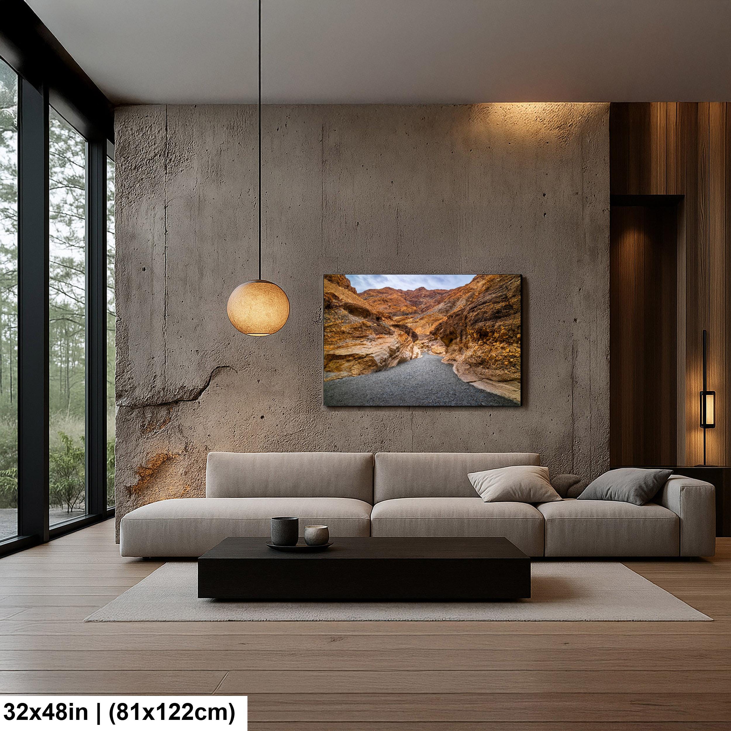 Golden Canyon Trail Death Valley Photography Print, California Desert Landscape Wall Art, Southwest Geology Decor