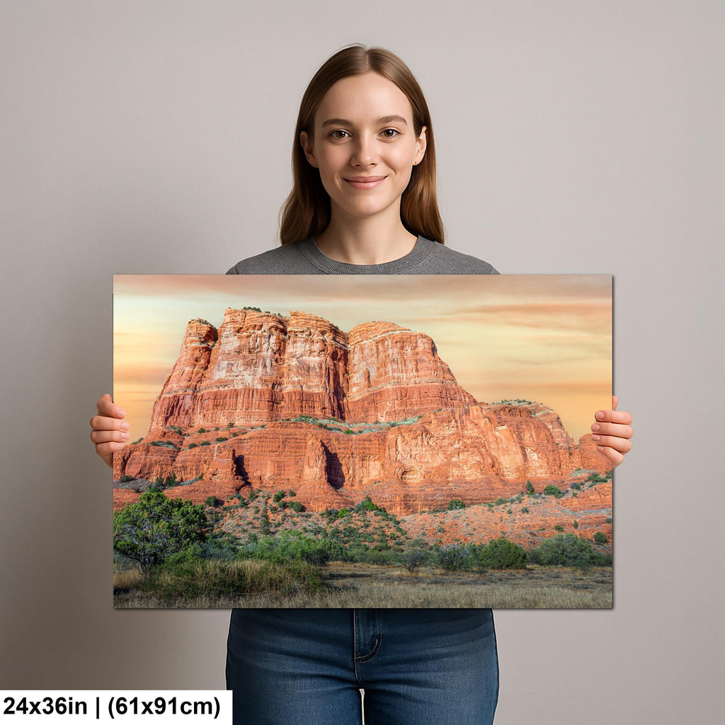 Sedona Arizona Red Rock Butte Photography Print, Southwest Desert Landscape Wall Art