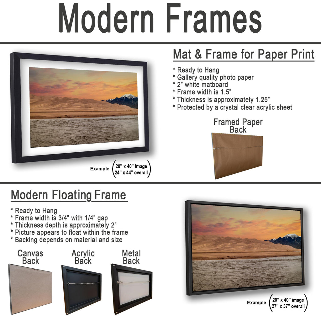Medano Creek: Great Sand Dunes National Park Colorado Sunset Photo Wall Art