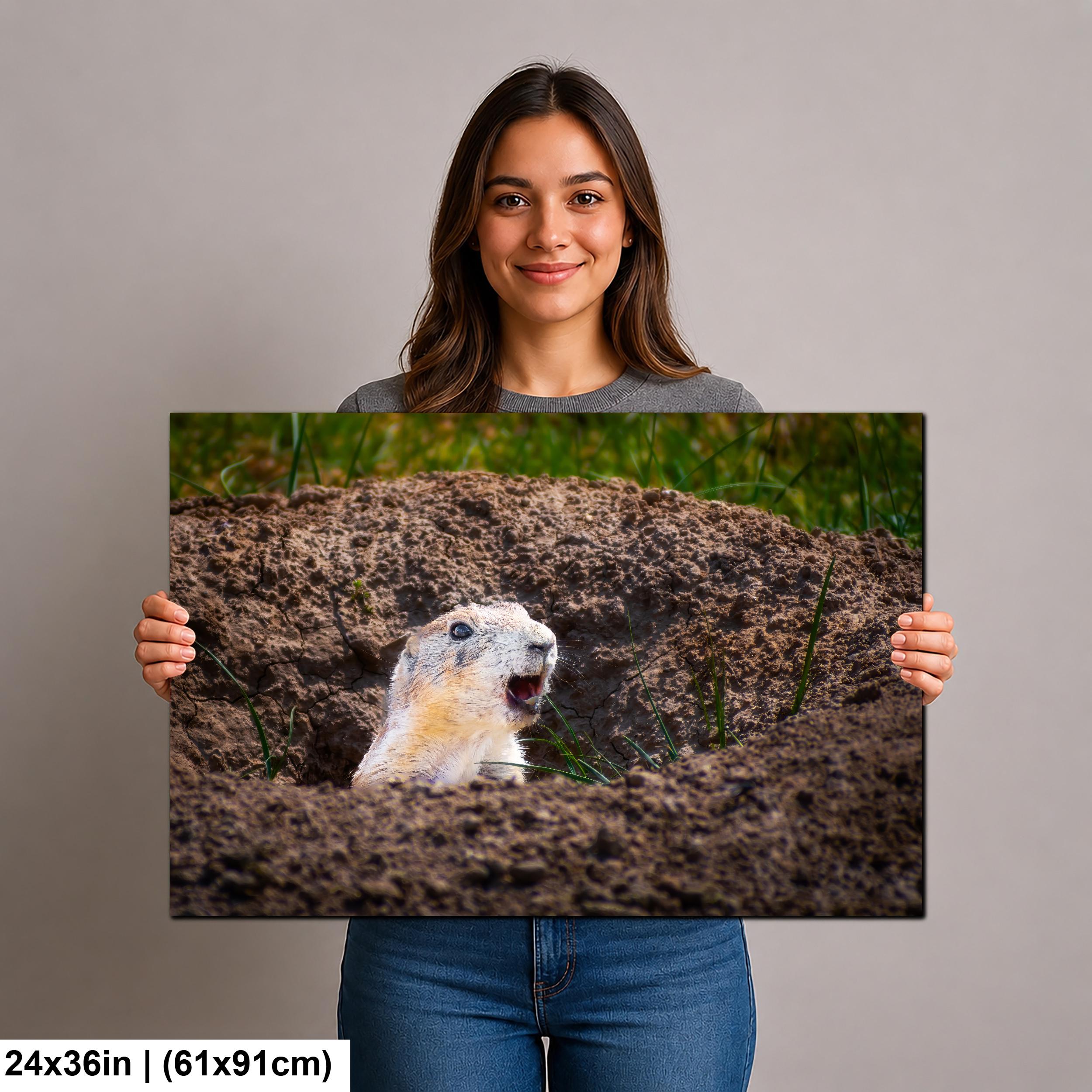 Burrow Scout: Prairie Dog Devils Tower Wyoming Wildlife Photo Wall Art