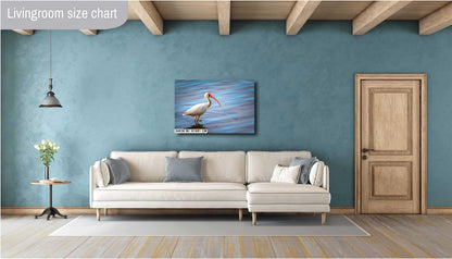 The Happy Ibis: American White Ibis Bird in Bradenton Florida Print Wall Art Bird Seascape Photography Aluminum/Acrylic/Metal/Canvas