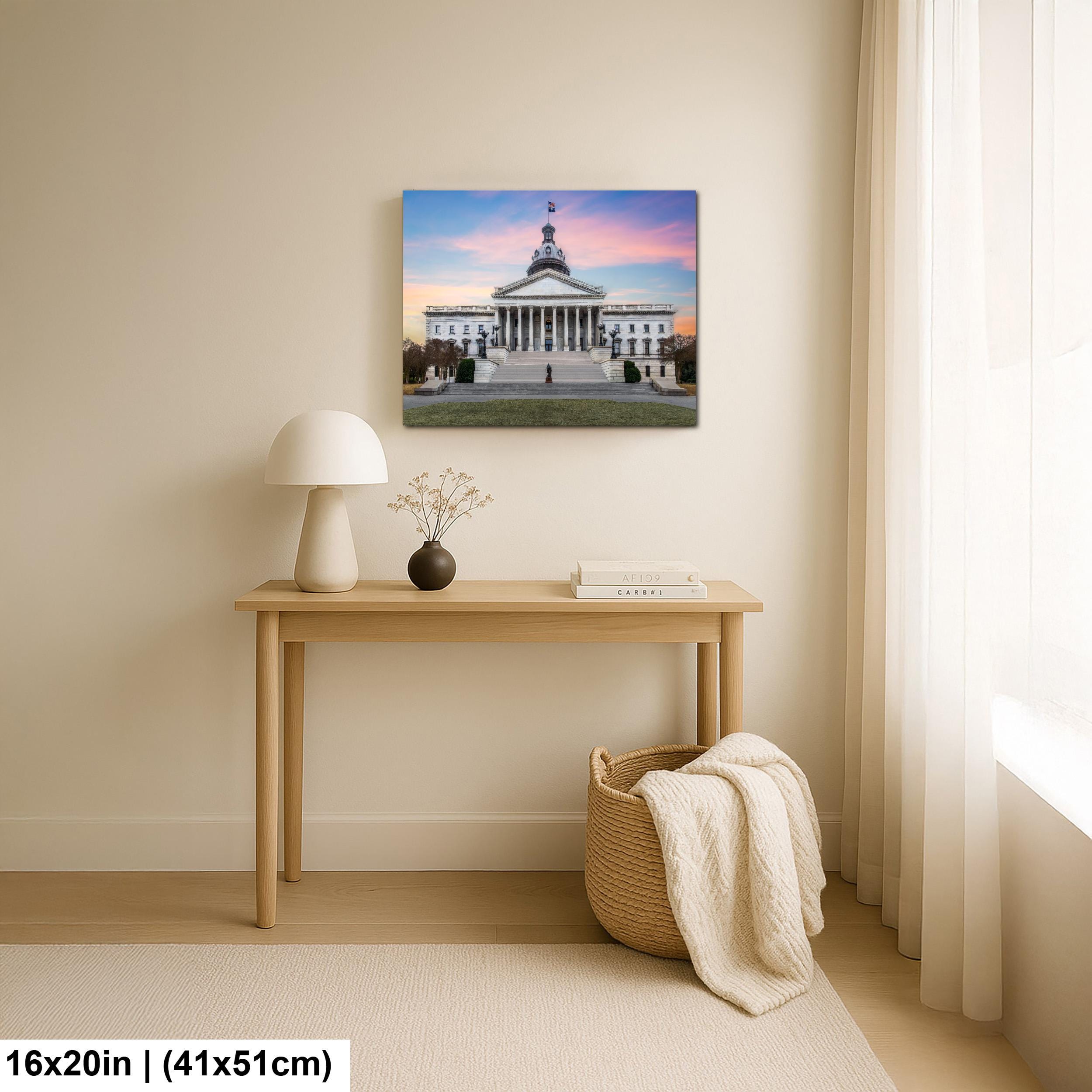 South Carolina State House at Sunset Photography Print, Columbia SC Capitol Building, Government Architecture Wall Art