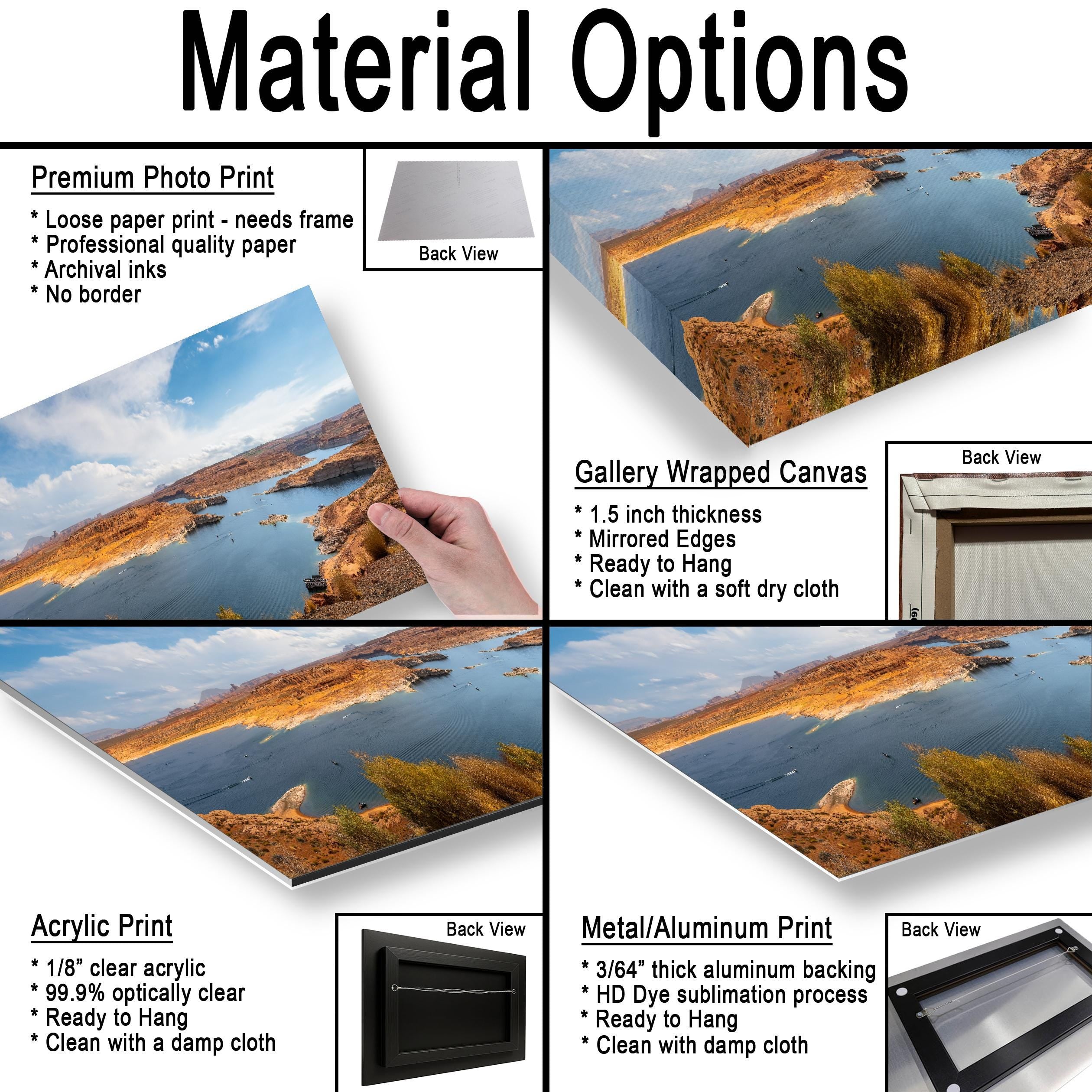 Lake Powell Panoramic Overlook Page Arizona Photography Print, Southwest Desert Wall Art