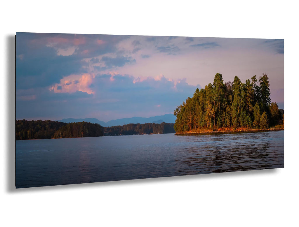 Glowing Sunset on Lake Keowee South Carolina Print Wall Art Photography Aluminum/Acrylic/Metal/Canvas Waterscape Sunset Hanging Home Decor