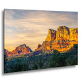Sedona Red Rocks at Sunset Photography Print, Arizona Desert Landscape, Southwestern Wall Art, Golden Hour Nature Decor